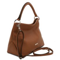 シボ型押しレザーのワンハンドル2WAYショルダーバッグ TL BAG - AmicaMako