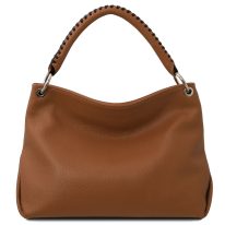 シボ型押しレザーのワンハンドル2WAYショルダーバッグ TL BAG - AmicaMako